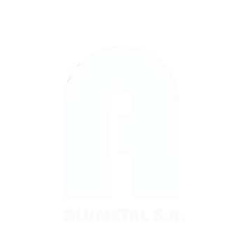 Logo Alumetal alternativo blanco transparente